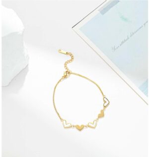 Pulseira coraçoes Acrílico