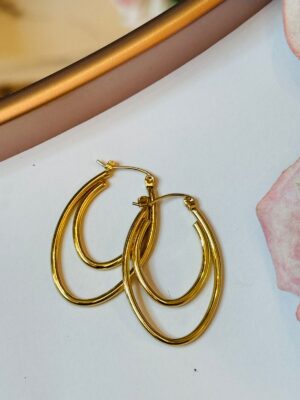 Brinco Argola Dupla Abotoador