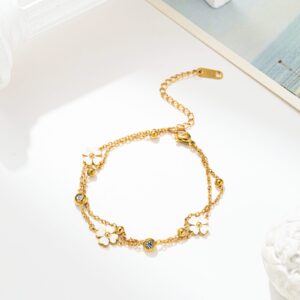 Pulseira Flores Com Bolinhas