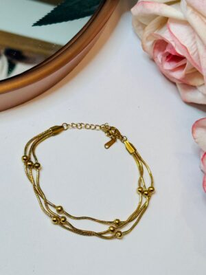 Pulseira Tripla Bolinhas